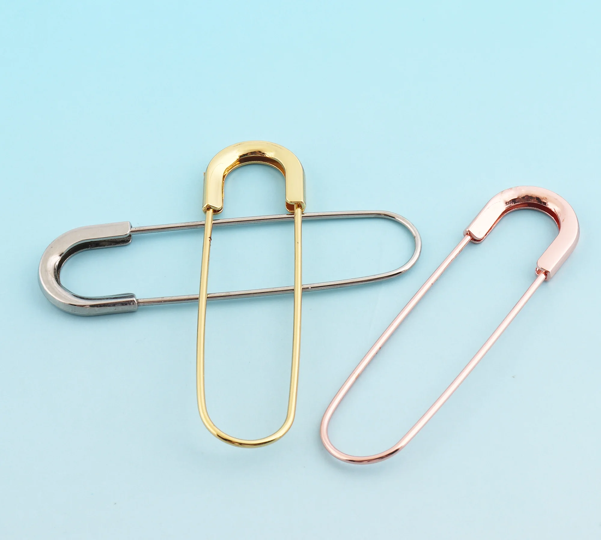 10pcs 80*21mm Large Charming Safety Pins Rose Gold Craft Findings Metal Brooch Safety Pins DIY Sewing Tools Accessory