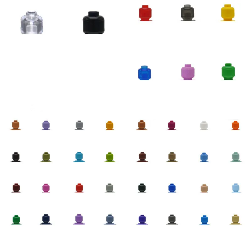 

40pcs/Lot Blank No Printing Mini Figure Building Block Toys 40 Colors Collection DIY Painting Mini Block Eductional Gifts Toys