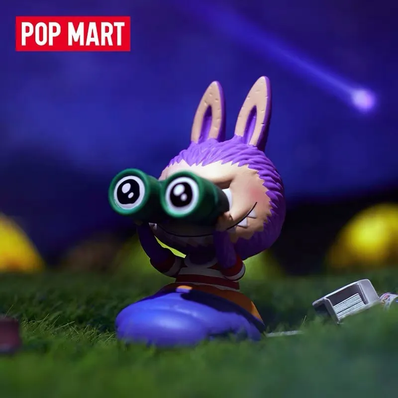 Pop Mart Labubu die Monster Camping Reises erie Blind Box Spielzeug Anime Action figur Caixa Caja Mystery Box Puppen Mädchen Geschenk