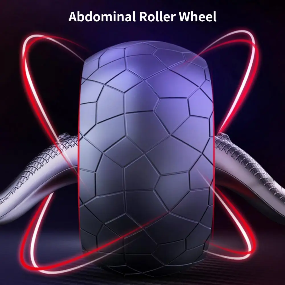 Abs Roller Wheel Non-Slip Ergonomic Handle Multipurpose Automatic Rebound Abdominal Muscles Roller for Home Gym Fitness