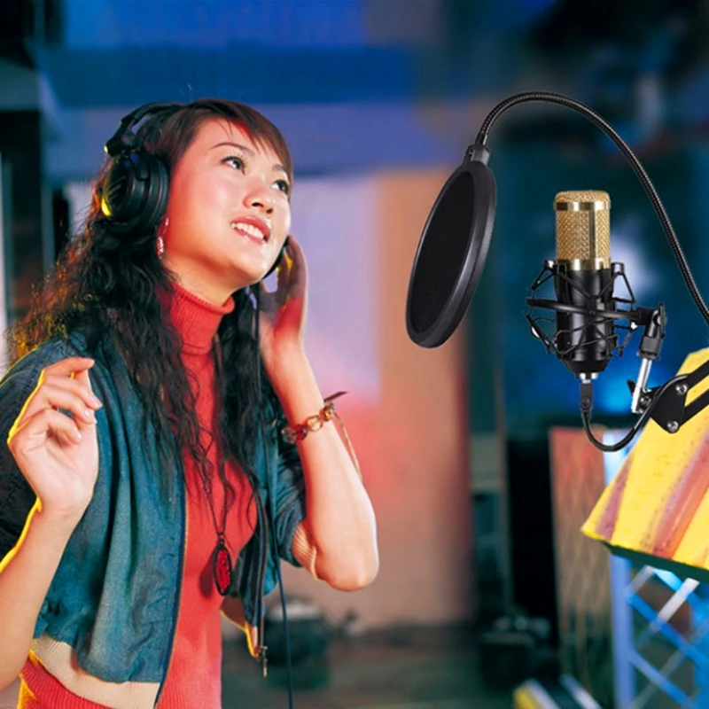 Профессиональный конденсаторный микрофон Finlemho BM800 192 кГц/24 бит, Студийный микрофон для караоке, записи вокала, для компьютера, караоке, KTV