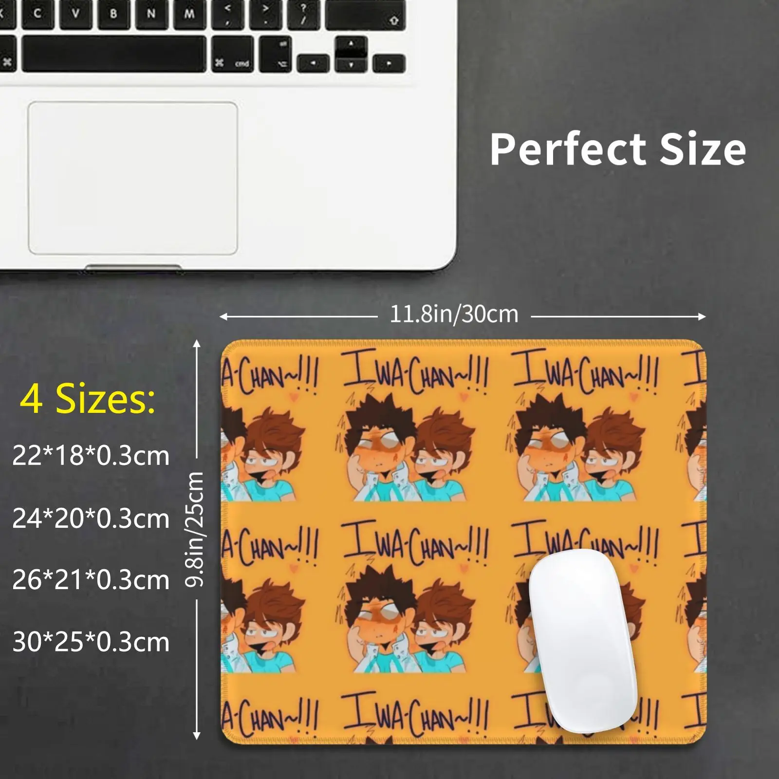 Iwa-Chan! Mouse Pad DIY Print Haikyuu Iwaizumi Fan Art Oikawa Iwaoi Volleyball Anime Manga Shounen