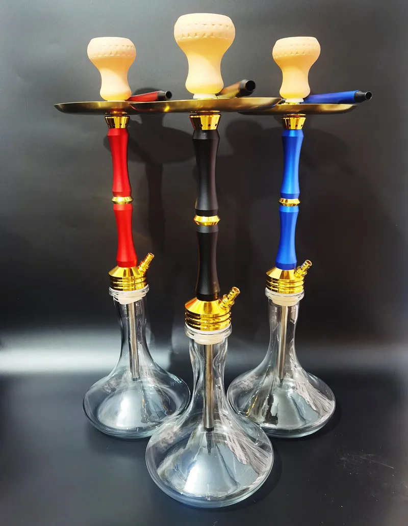 

Factory source Arabian hookah set large electroplated bamboo aluminum alloy shisha hookah smoking accessories