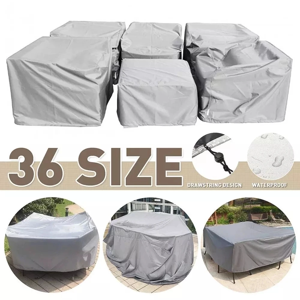 outdoor patio garden Waterproof cover furniture cover rain and snow chair cover sofa table and chair dust cover multi size