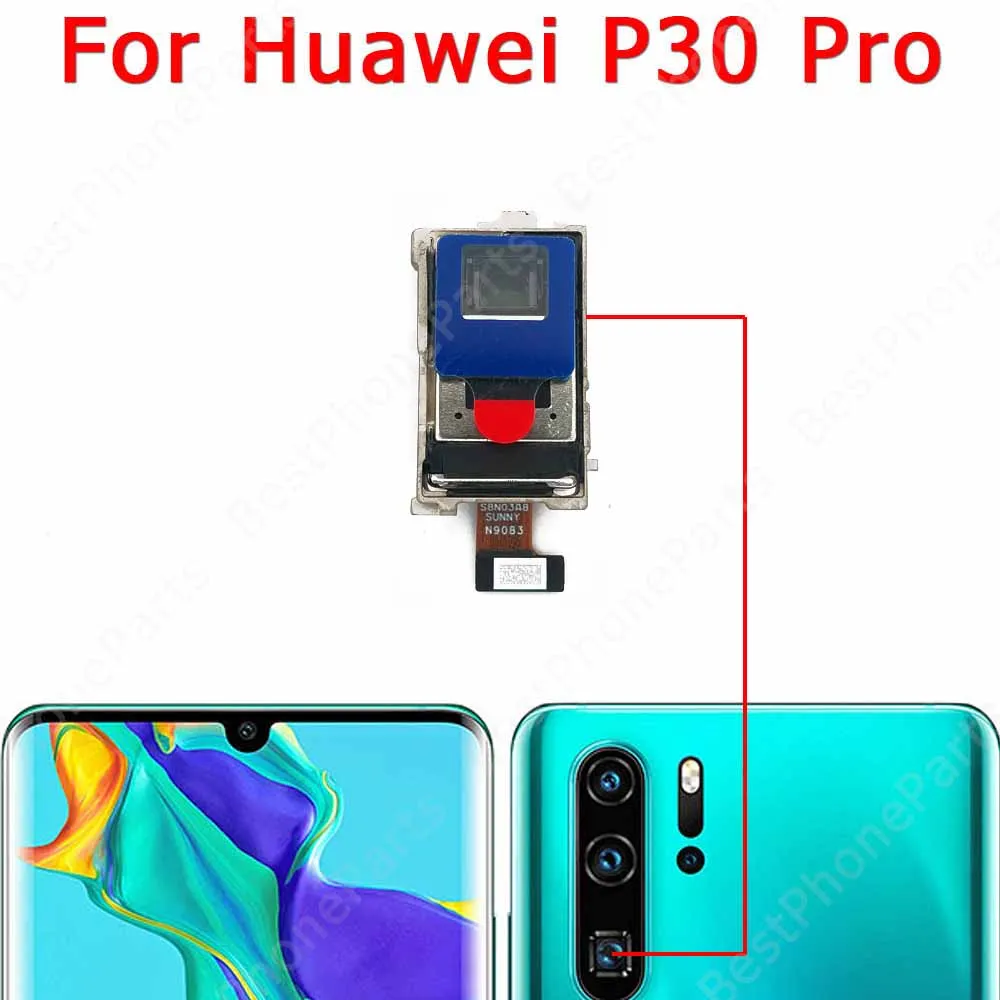 For Huawei P30 Pro P30Pro Front Rear View Back Camera Frontal Main Facing Small Camera Module Flex Replacement Parts