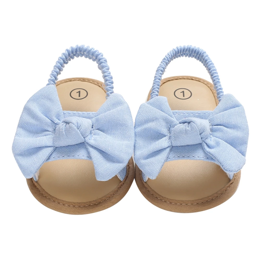 

Pudcoco Baby Girls Bow Knot Sandals Summer Soft Sole Flat Princess Dress Shoes Infant Non-Slip First Walkers for Indoor Playing