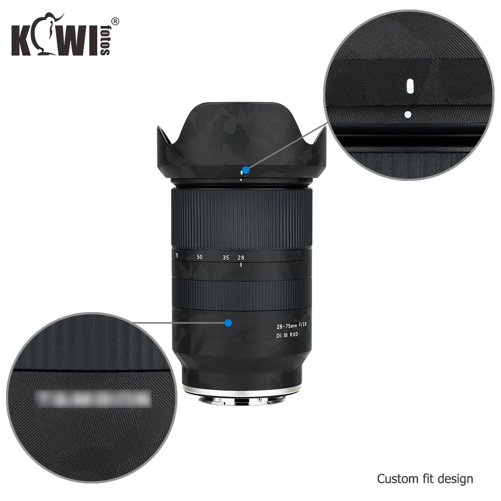 المضادة للخدش عدسة غطاء فيلم ل تامرون 28-75 مللي متر f/2.8 Di III RXD A036 عدسة و عدسة هود مكافحة الشريحة الجلد 3m ملصق الظل الأسود