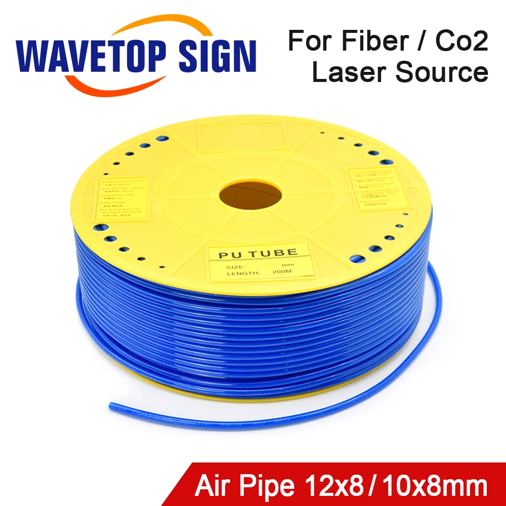 

WaveTopSign Air Pipe Air Hose Outer Diameter 12mm 12x8mm 10x8mm PU Tube for Air Compressor CO2 Laser Engraving Cutting Machine