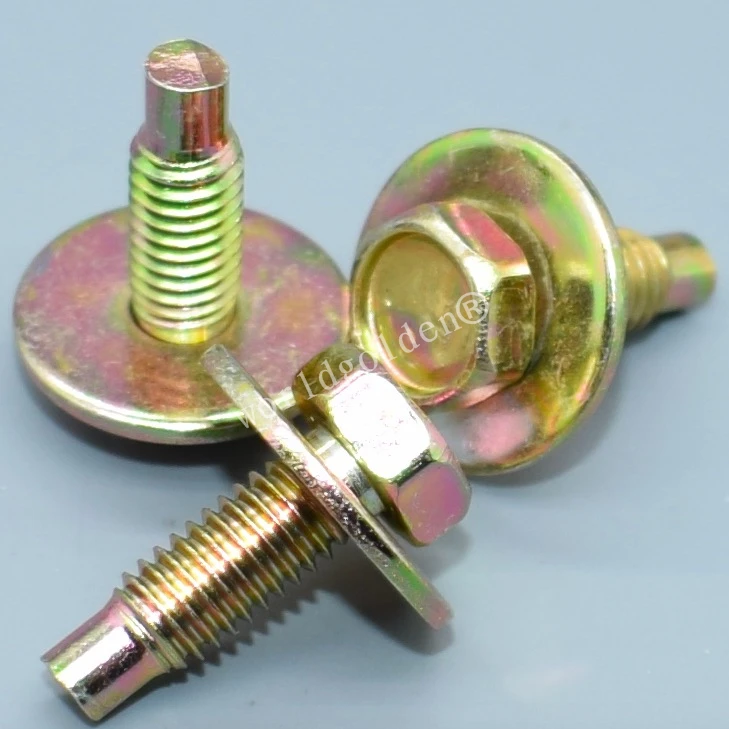 worldgolden 100pcs auto metal Screw Zinc Color Screw