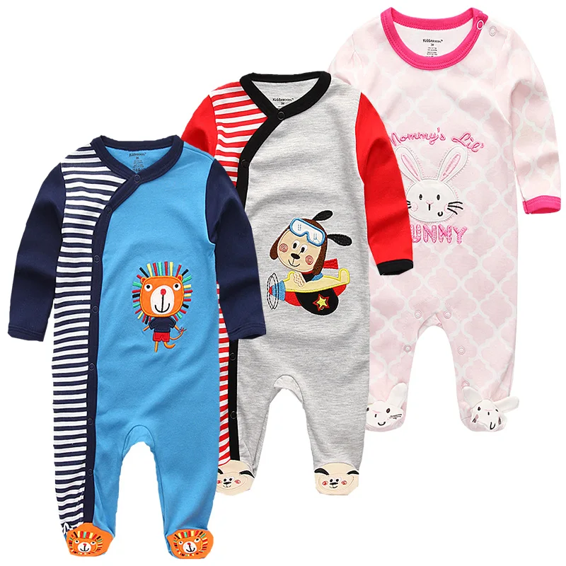 3Pcs Baby Boys Clothes Cotton Newborn Girl Romper 2022 Long Sleeve Infant Clothing Baby Pajama Roupas De Bebe Kids Clothing