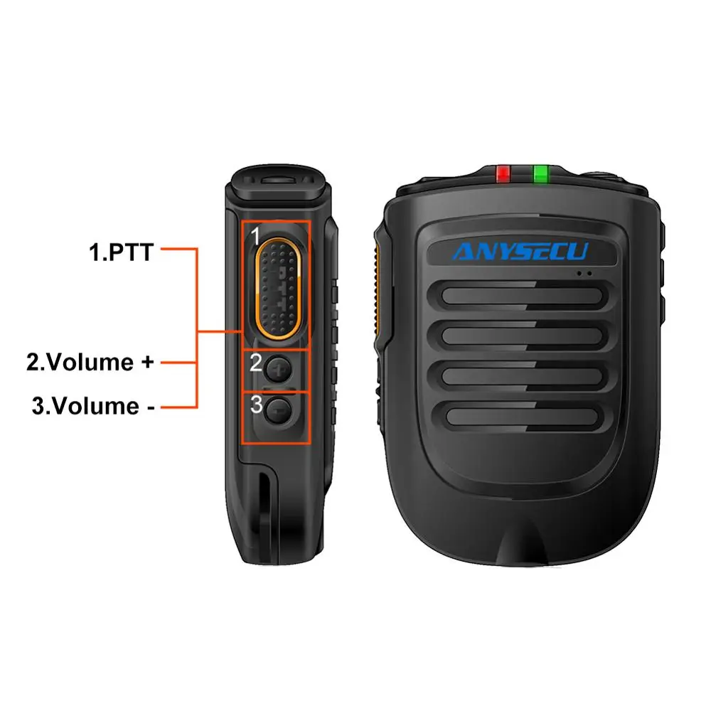 Mikrofon Bluetooth B02 Handheld Mikrofon Nirkabel untuk 3G 4G Pekerjaan Baru IP Radio dengan REALPTT ZELLO IOS Ponsel