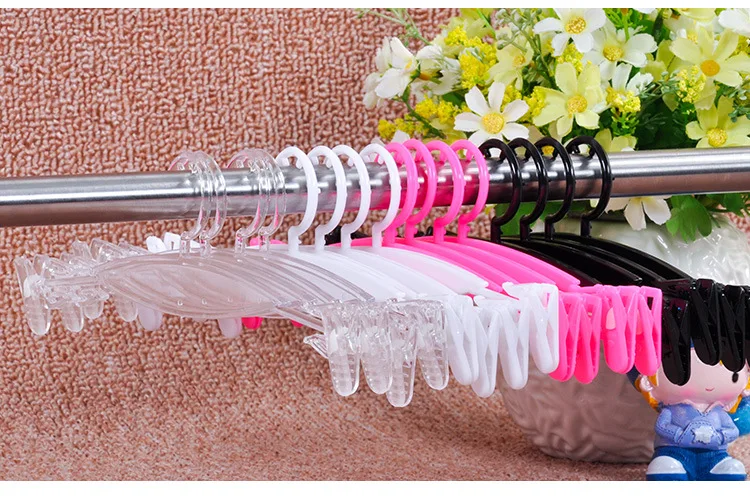 Colorful Plastic Hanger for Bra Lingerie, Underwear, Bikini Hanger, 20 PCs/Lot, Hot Sale