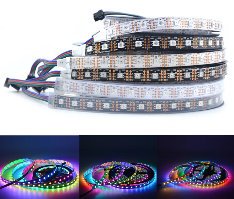 APA102 Strip 30/60/144 Leds/พิกเซล SK9822สมาร์ทพิกเซล Led Strip ข้อมูลและ CLCK แยกต่างหาก DC5V IP30/IP65/IP67