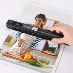 iScan Portable Handheld Scanner Photos Receipts A4 Document Scanner 900DPI for School Home Business Scan Support JPG/PDF Format