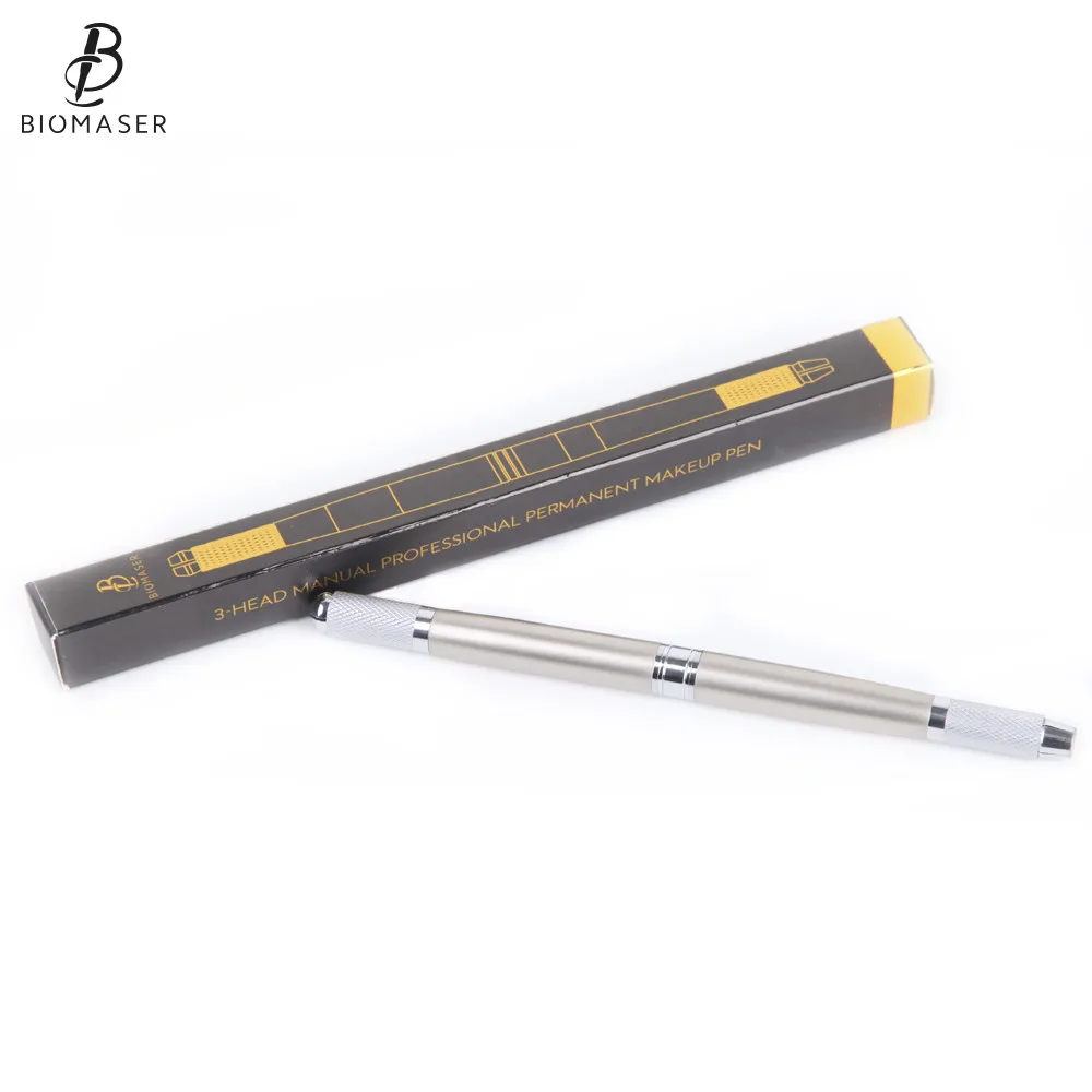 Stylo de Microblading Munsu Tebori couleur aléatoire pour maquillage Permanent, manuel, sourcils, maquillage permanent, lame d'aiguille