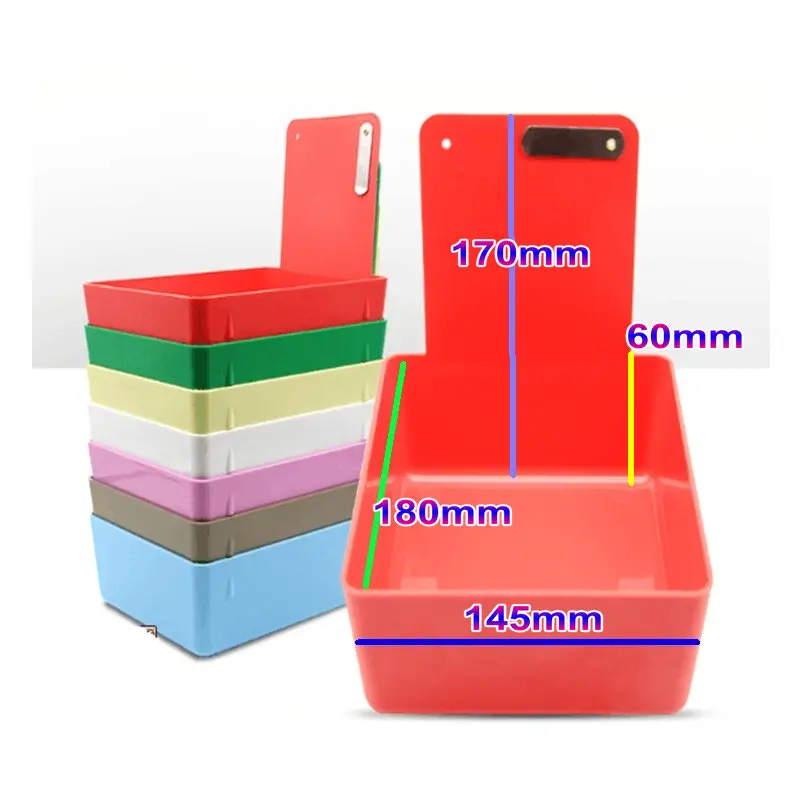 Best selling New Colourful Work Pans / Neaten Case with Clip Dental Plastic Work Box for Dental Laboratory