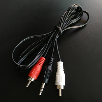 1pcs 1.2m 3.9 Ft 3.5mm תקע הכפול 2 RCA זכר כבל סטריאו מחשב אודיו כבל ספליטר Aux כדי 2 RCA אודיו כבלים