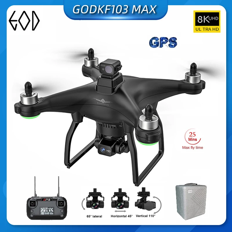 

2022 New KF103 Obstacle Avoidance Drone 4k Profesional 8K HD Camera 3-Axis Gimbal Anti-Shake Photography Brushless RC Aircraft