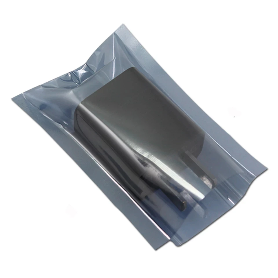 100Pcs Anti Static Shielding Packaging Bags ESD Anti-Static Packing Bag Open Top Antistatic Storage Bag For Electronic Pouches