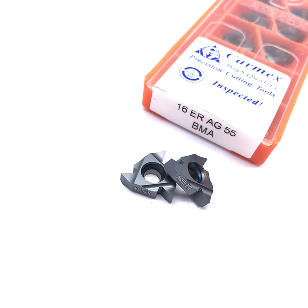10 단위 16ER AG55 A55 G55 AG 60 BMA 초경 외부 나사 cnc 삽입 선반 가공 공구 고품질 가공