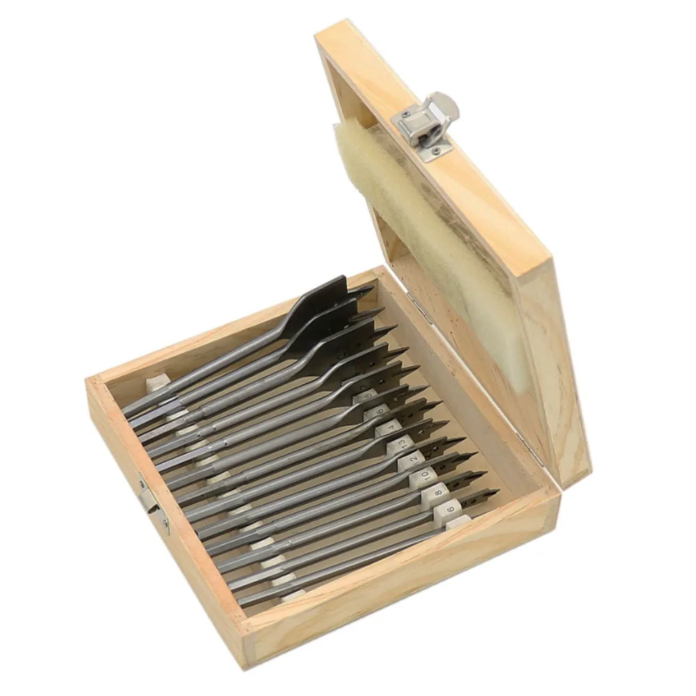 Juego de Herramientas Eléctricas de perforación de madera, vástago hexagonal de acero con alto contenido de carbono, brocas planas para Metal de 6-23Mm, 16/13 unidades
