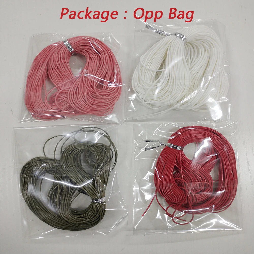 0.5/0.8/1.0/1.5/2.0 مللي متر الملونة مشمع الحبل مشمع الموضوع الحبل سلسلة سوار مجوهرات الأزياء بالجملة حبل لصنع المجوهرات
