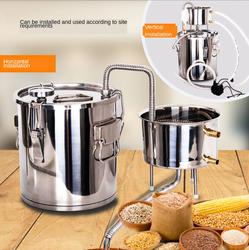 

Stainless Steel Home Distiller Moonshine Alcohol Stainless Water Wine Brewing Kit Wine Brewing Distiller 12/25/35L