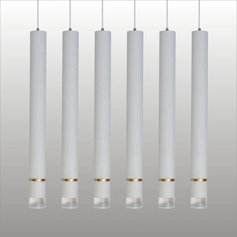 

Dimmable 7W 10W Pendant Led light Long Tube Kitchen Island Dining Room lights fixtures Cylinder Pipe Hanging for home decor