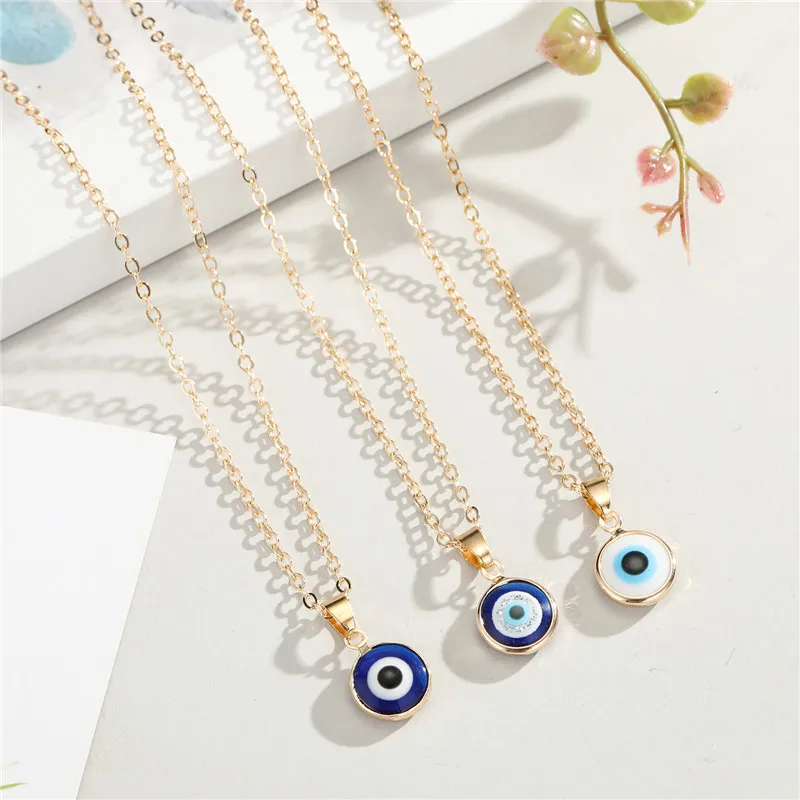 10pcs Cute Mini Resin Evil Eye Bracelet Earring Charms Lucky Demon Eye Necklace Pendants Diy Accessory For Jewelry Make