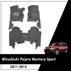 Alfombrillas para coche para Mitsubishi Pajero Montero Sport 2015, 2014, 2013, 2012, 2011, 5 asientos, impermeable, antisuciedad