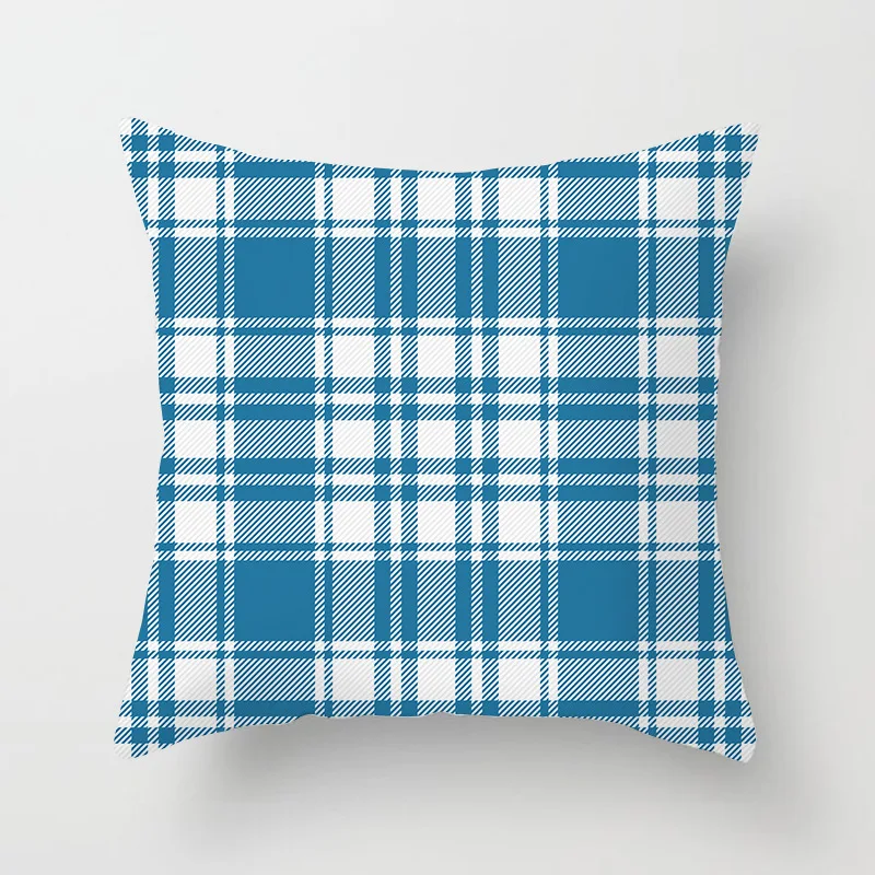 Scottish Red Plaids Pillow Cushion Cover Home Decor Geometric Pillowcase Hot Modern Nordic Fashion Christmas Sofa Throw Pillows