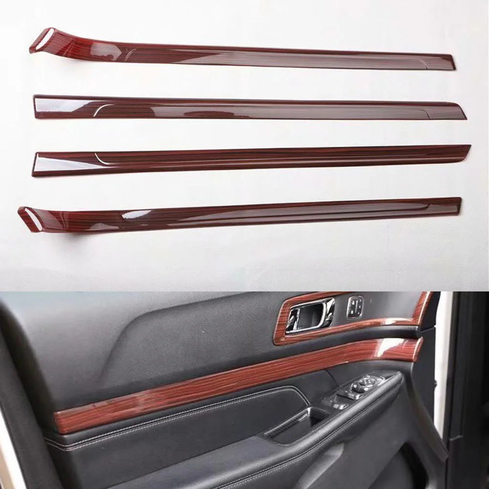 New Car-styling For Ford Explorer 2016 2017 2018 Car Door Inner Panel Decoration Strips Trim ABS Moldings Accessories 4pcs