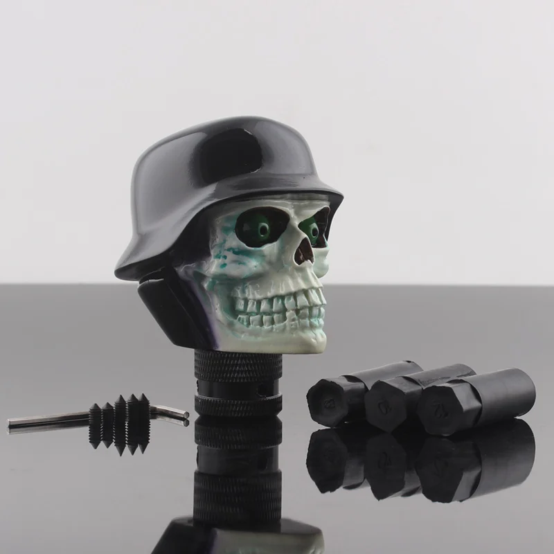 New style  Car Truck Manual Stick Gear Shift Knob Lever Shifter Skull Head Hat fits for Car Truck Jeep