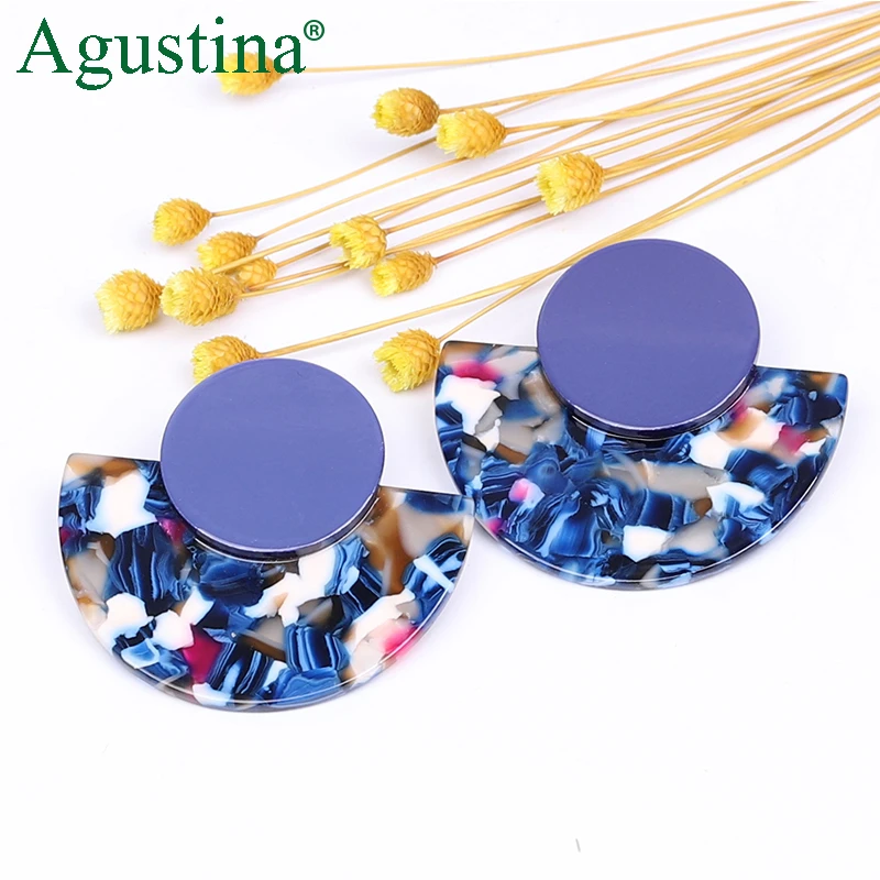 Acrylic Acetate Earrings 2022 Women Earring Bohemian Big leopard Pendant Statement Fashion Circular luxury Jewelry Accessories