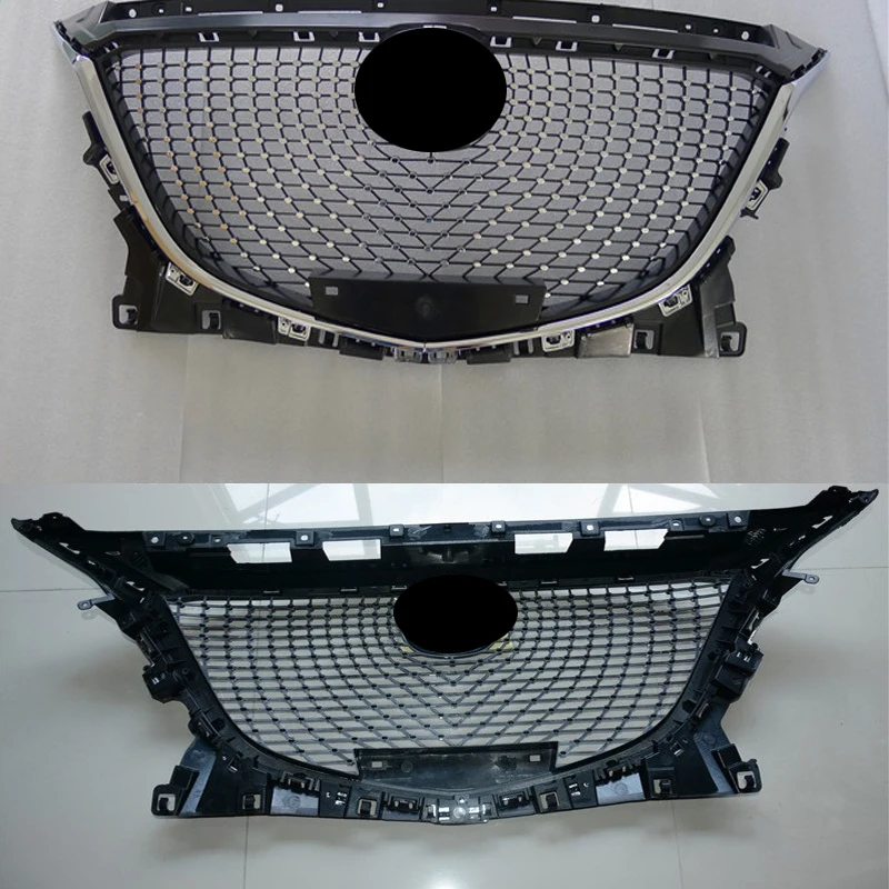 DIAMOND RACING GRILLE ABS GRILL Front Radiator Grills For Mazda 3 AXELA MA3 2013 2014 2015 2016 GRID FRONT BUMPER MESH MASK