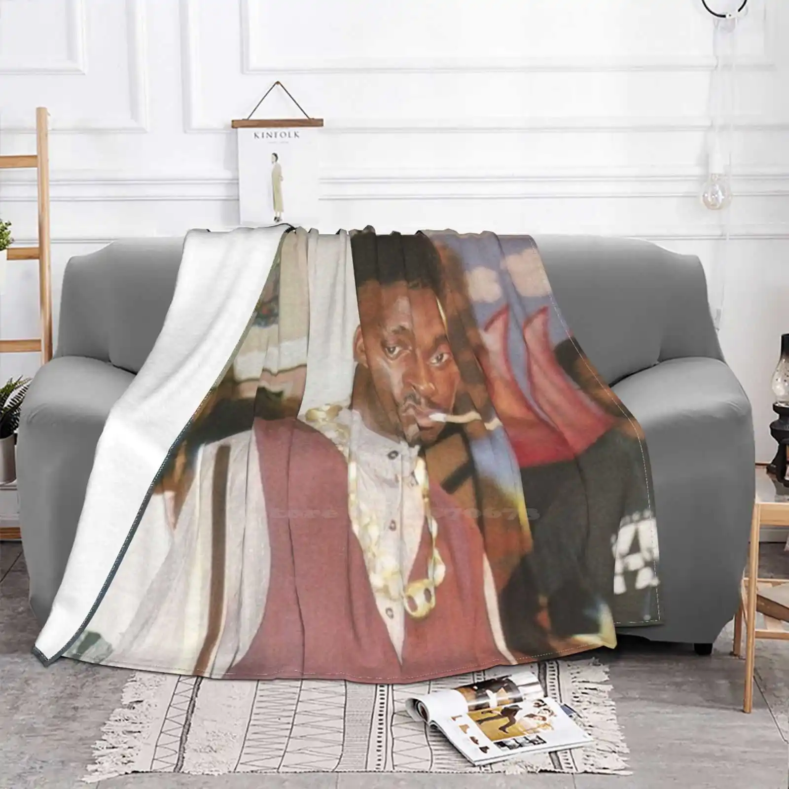 Big Daddy Trend Style Funny Fashion Soft Throw Blanket Vintage Big Daddy Hiphop Legend Rakim Biggie Nas 80s 1990s 1980s