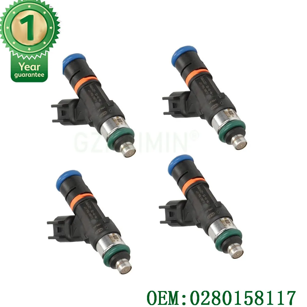 Set Of 4 PCS 550cc Fuel Injectors OEM 0280158117 For MINI COOPER S R52 R53 2003-2007 FIT BOSCH EV14