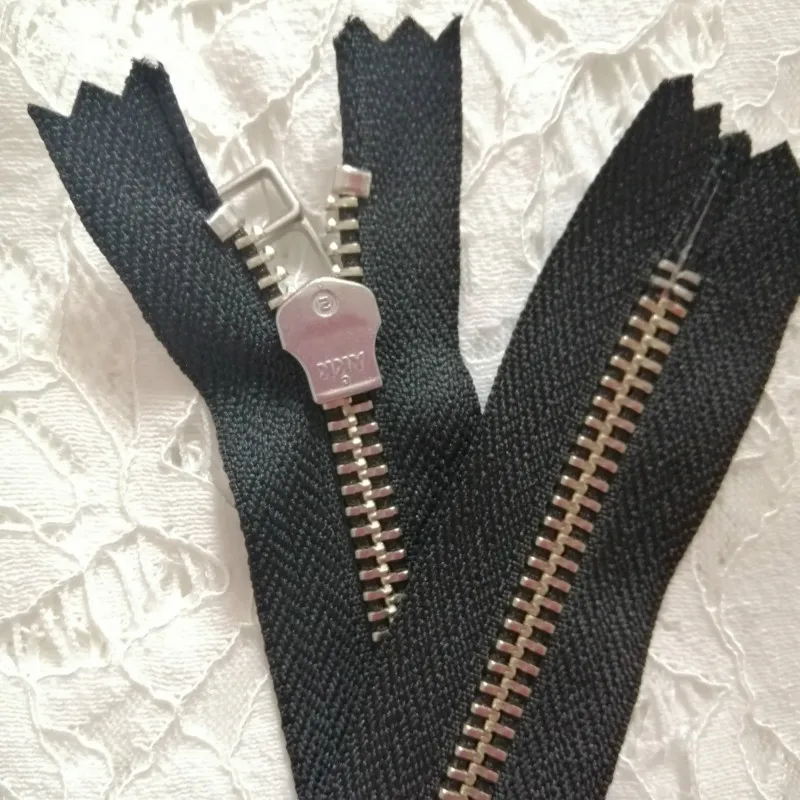 20pcs/Lot 5# 15 to 50cm YKK Metal Zipper Close End Copper Fastener Black White Red for Leather Bag Clothing Sewing Accessories