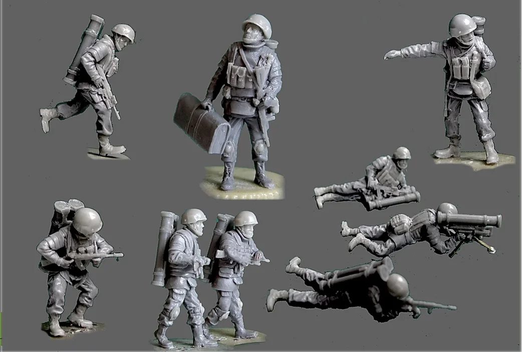 

1/72 Scale Unpainted Resin Figure ATGM Metis(9 pcs) Model Kits Military New C458