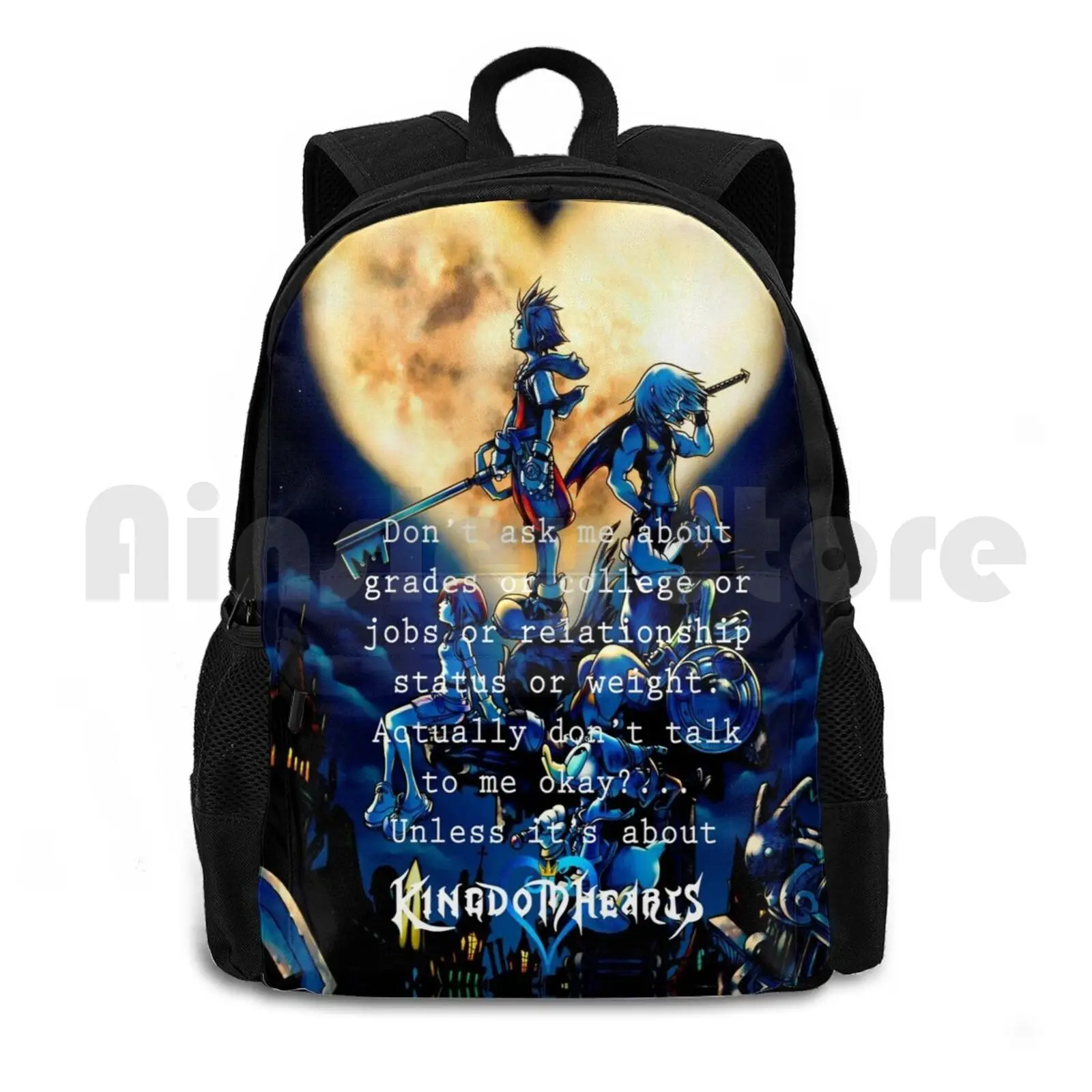 Kingdom Hearts Shirt Funny Quote Outdoor Hiking Backpack Riding Climbing Sports Bag Kingdom Hearts Games Men Womens Kids Quotes