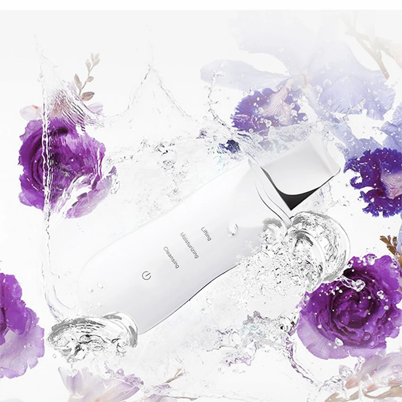 Siêu Âm Da Chà Rửa Mặt Làm Sạch Mụn Đầu Đen Tẩy Bong Tróc Xẻng Máy Mát Xa Da Mặt Rung Động Mặt Thìa Đũa