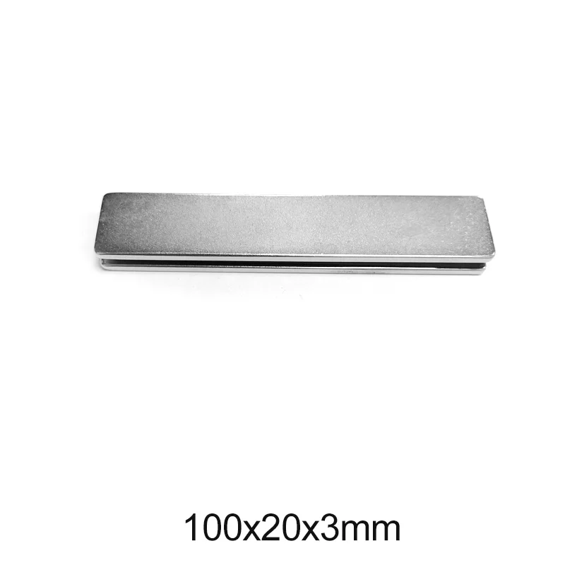 1~10PCS 100x20x3 Super Strong Neodymium Magnet Block Permanent Magnet 100x20x3mm Powerful Magnetic Magnet  100*20*3 100mm x 20mm