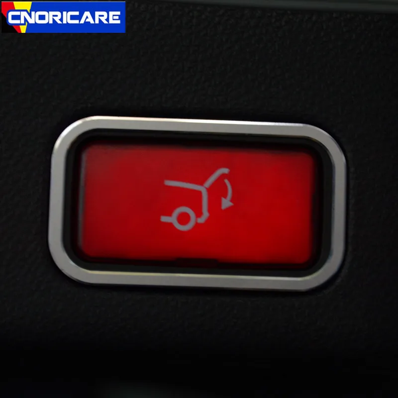 Car Trunk Electric Switch Button Frame Decorative Sticker Trim For Mercedes Benz E Class W213 300 2016-17 Interior Accessories