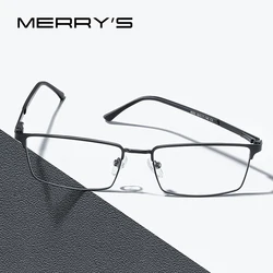 MERRYS DESIGN Männer Luxus Titan Legierung Optik Gläser Männlichen Ultraleicht Auge Myopie Hyperopie Brillen S2063