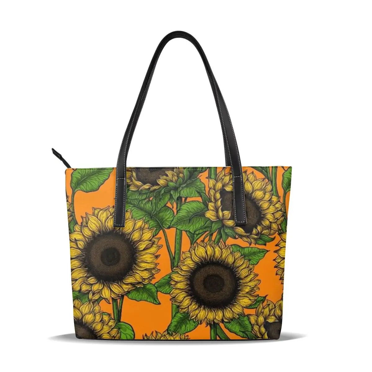 

NOISYDESIGNS Sunflower Women's Handbag 2021 Casual Women PU Leather Handbags Lady Classic Shoulder Bags Female Tote Bag Bolsa