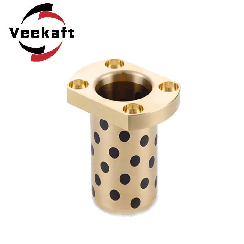 1PCS MPTNZ inside diameter 16,20,25mm brass sleeves graphite cover trimming flange four holes composite bushing bearings