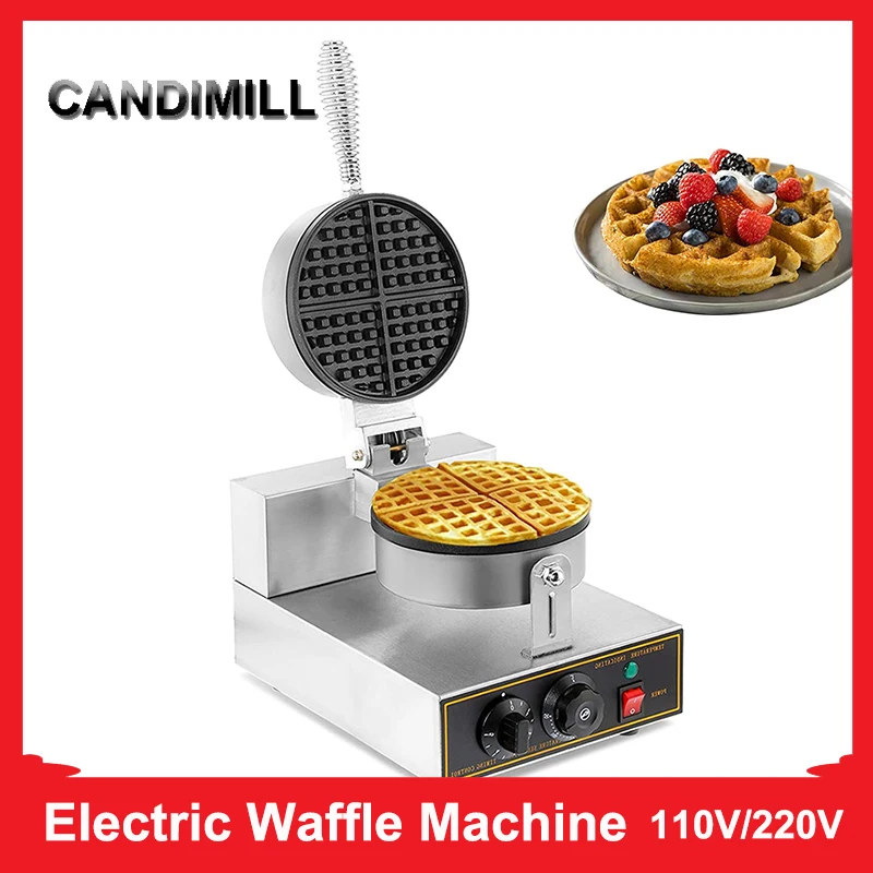 CANDIMILL 110V/220V Commercial Waffle Maker Eggettes Puff Egg Waffle Iron Lattice Cake Waffle Machine Muffin Toaster