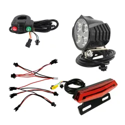 Elektryczny reflektor LED, przednie i tylne światła ostrzegawcze, nocny reflektor, reflektor do jazdy na rowerze EBike, wolny od DUTY, 12 V, 36 V, 48 V,