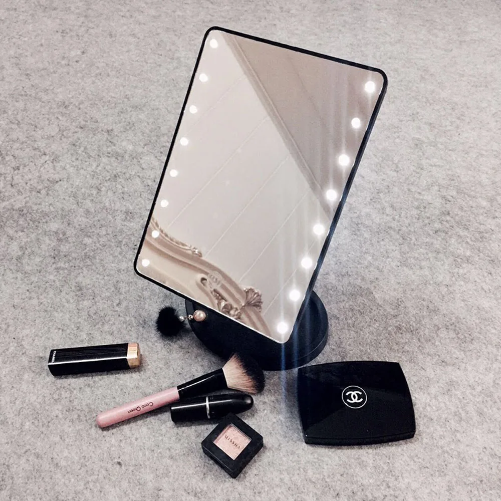 16/ 22LED Makeup Vanity Mirror, Desk Cosmetic Mirror, 1/2/3/10x Magnification, USB or Battery, Touch Switch, Portable Travel