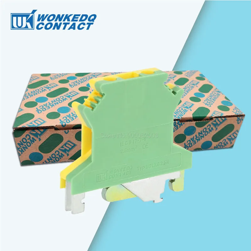 USLKG 2.5 Screw Ground Modular Terminal Block Universal Electrical Wire Connector USLKG 2.5 N Din Rail Terminals USLKG2.5N